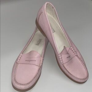 Lottusse Men’s size 7 Pink Leather Penny Loafers / preowned
